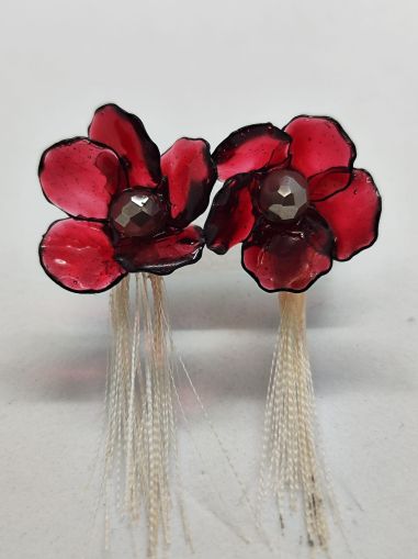 Ruby Blossoms Earrings