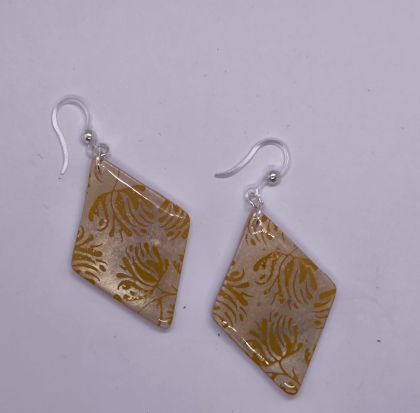 Golden Embroidery earrings