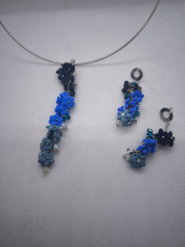 Blue Waterfall Garden Jewelry Set