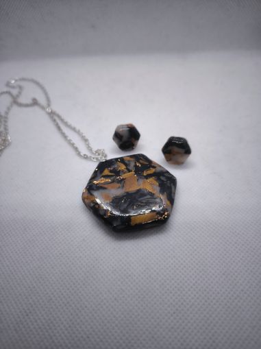 Golden Obsidian Handmade Jewelry Set