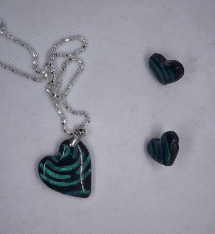 Turquoise Hearts Jewellery Set