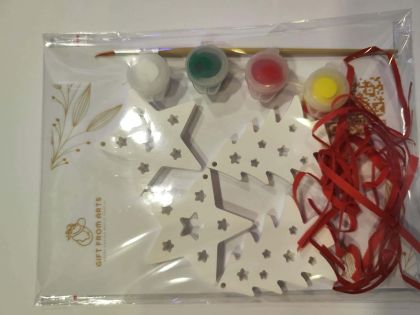 Christmas Stars Ceramic Coloring Set