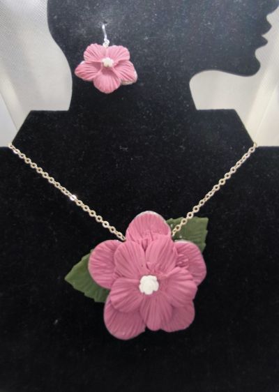 Pink Botanica Jewelry Set
